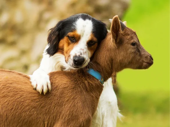 do goats and dogs get along